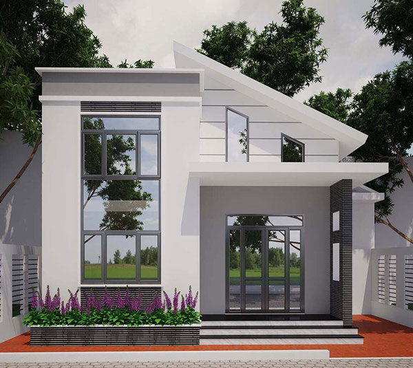 Thiết kế nhà cấp 4 mái lệch hiện đại, mới lạ đem lại sự phong cách cho gia chủ