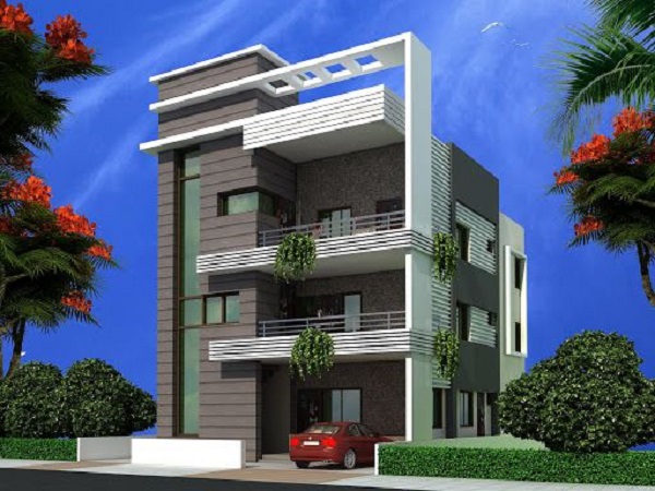 mẫu thiết kế nhà 3 tầng có gác lửng