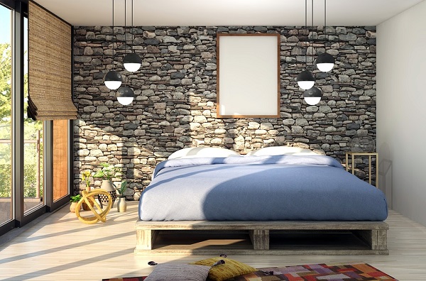phòng ngủ nhà 3 tầng có gác lửng