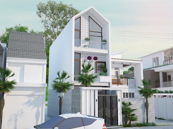 mẫu thiết kế nhà 50m2 mặt tiền 5m