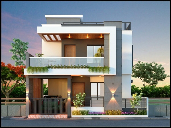 thiết kế nhà 2 tầng 6x15m