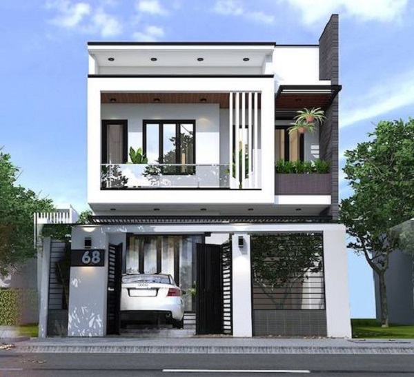 nhà 2 tầng mặt tiền 6m